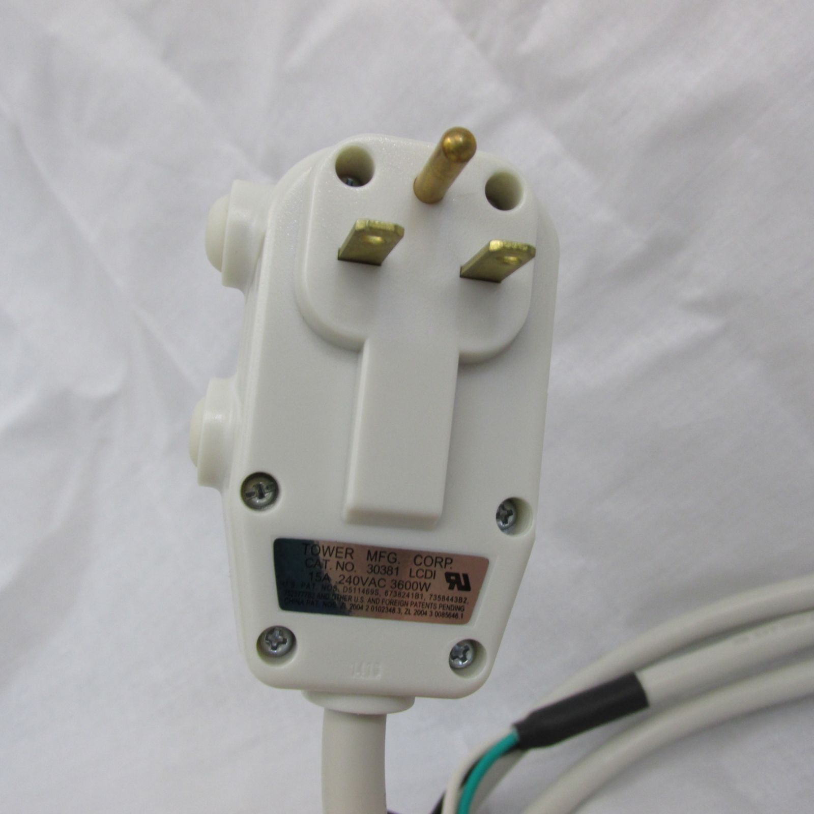 Gree PTAC 15amp Power Cord with NEMA6-15P Plug E2CORD230V15A